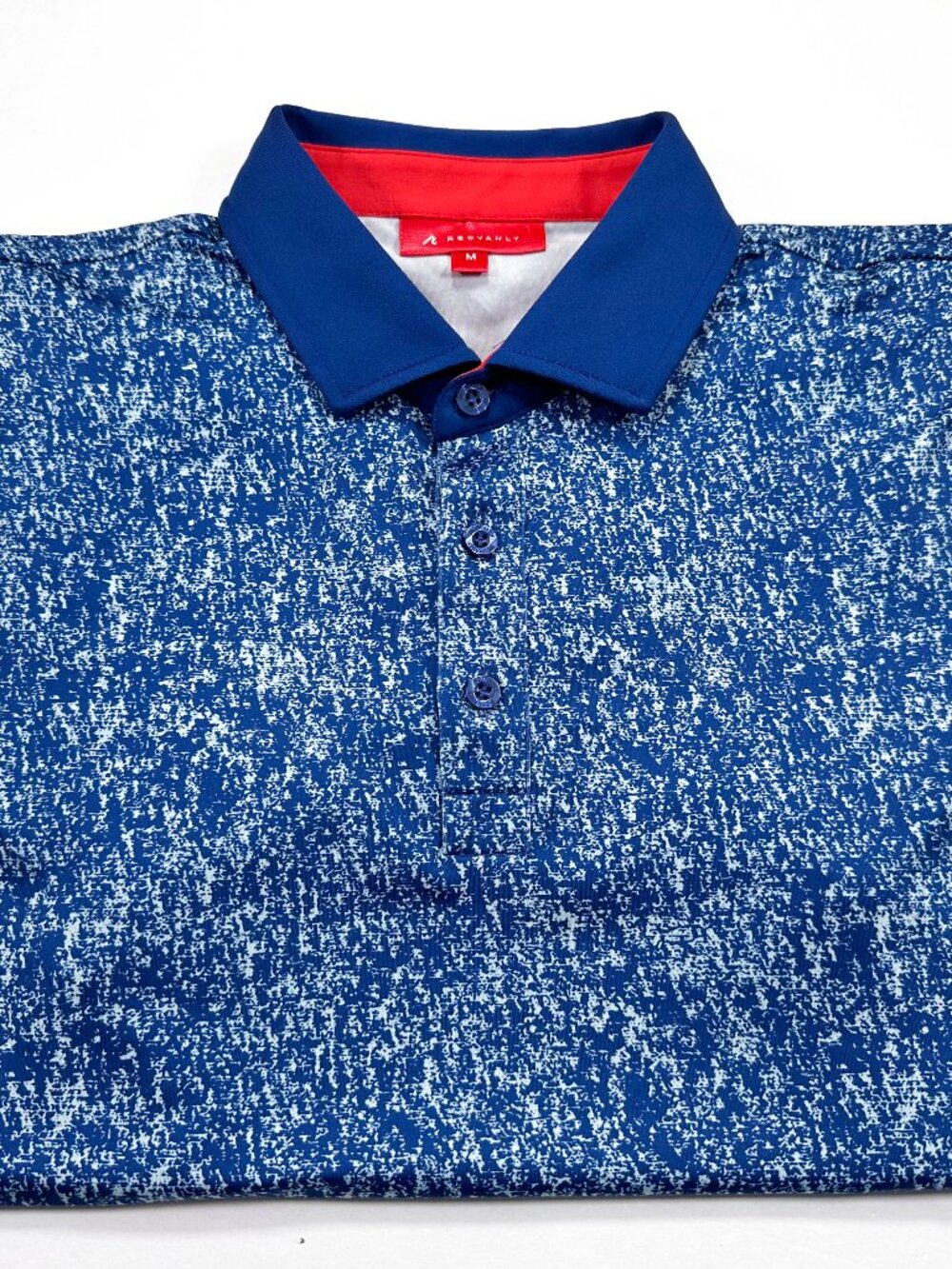 Redvanly Polo Shirt Men Medium Blue Golf Performance Short Sleeve